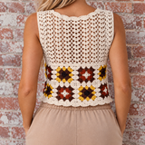 Golden Era Crochet Vest