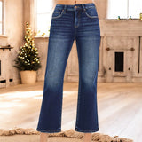 Risen Tummy Control Cropped Bootcut Jeans