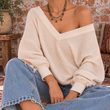 Soft & Slouchy V Neck OATMEAL