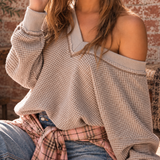 Soft & Slouchy V Neck ASH