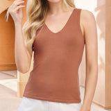 Double Layer V Neck Tank NUTSHELL