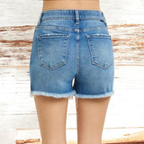 Tummy Control Mid Rise Shorts MED WASH