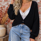 Comfort Knit Cardigan BLACK