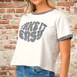 Take It Easy Ringer Tee