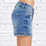 Low Rise Side Slit Shorts DARK