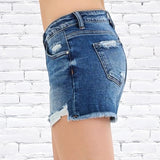 Low Rise Side Step Shorts DARK
