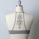 Tattoo Mesh Bralette GRAY