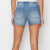 RISEN High Rise Seam Detail Shorts