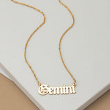 Old English Zodiac Pendant GEMINI