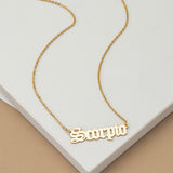 Old English Zodiac Pendant SCORPIO