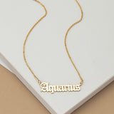 Old English Zodiac Pendant AQUARIUS
