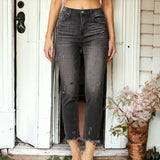 Relaxed Distressed Skinnies BLACK