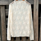 Sheer Lace Long Sleeve IVORY