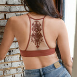 Tattoo Mesh Bralette RUST