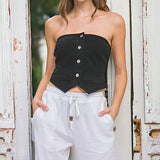 Sleeveless Denim Vest BLACK