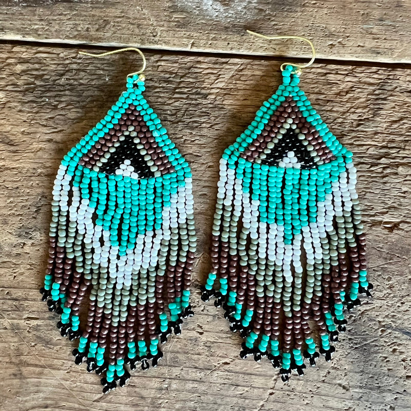 Aztec Beaded Earrings