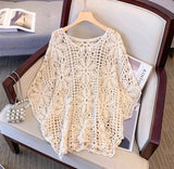 Ivory Bloom Crochet Top ONE SIZE