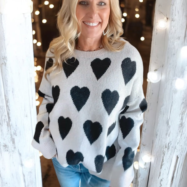 Black Hearts Sweater