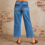 Risen Slouchy Cropped Jeans
