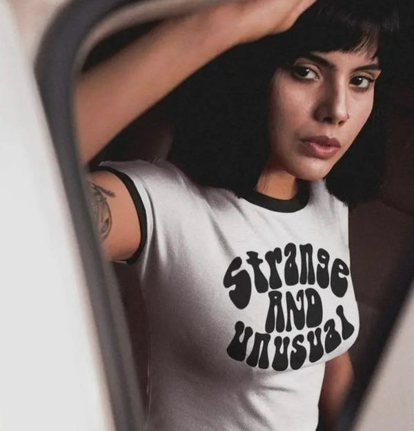 Strange and Unusual Ringer Tee