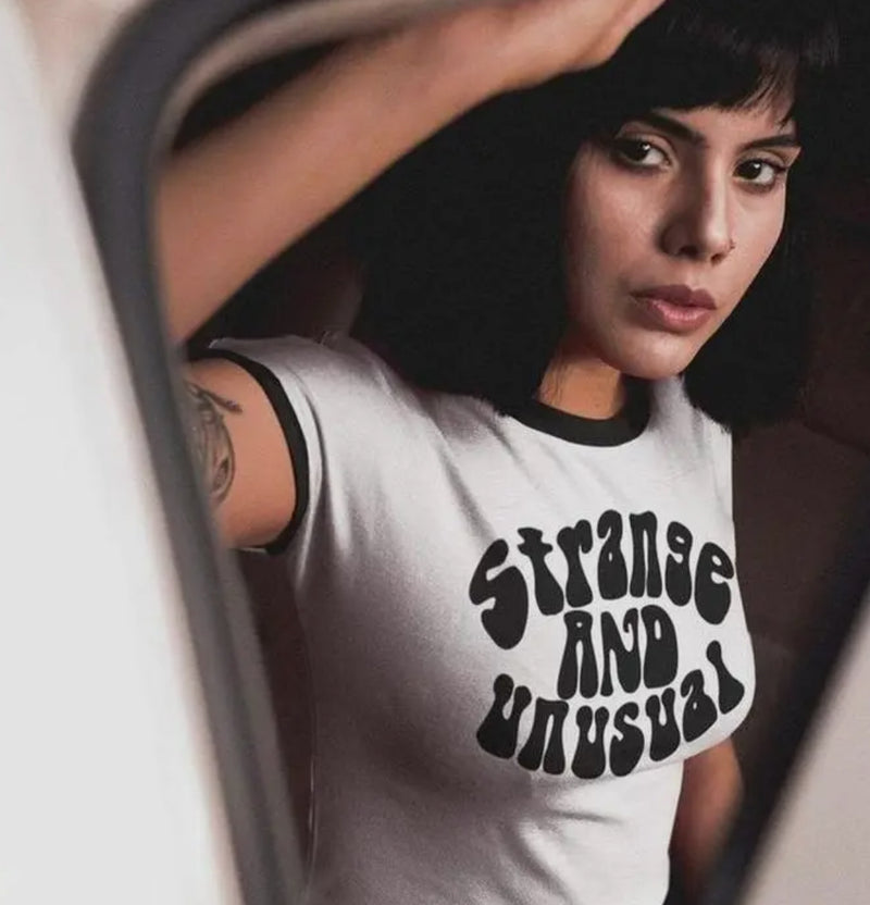 Strange and Unusual Ringer Tee