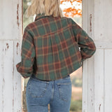 Whiskey Pines Cropped Flannel