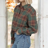 Whiskey Pines Cropped Flannel
