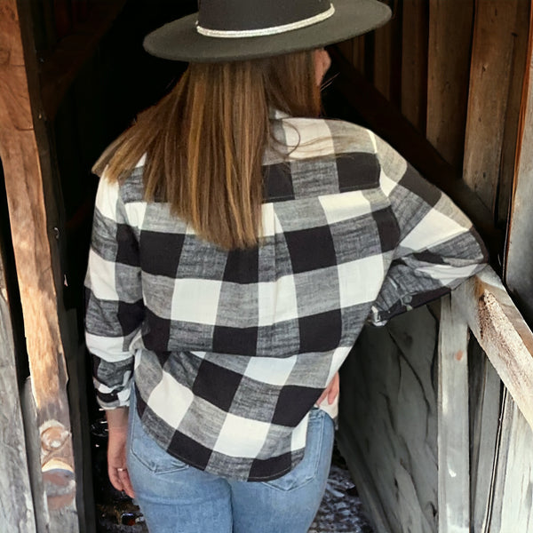 Buffalo Plaid Flannel BLACK