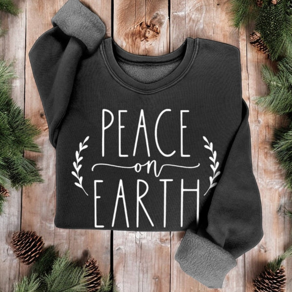 Peace on Earth Crewneck BLACK