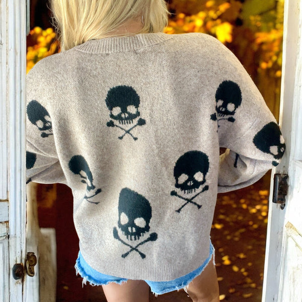 Graveyard Glam Sweater TAUPE
