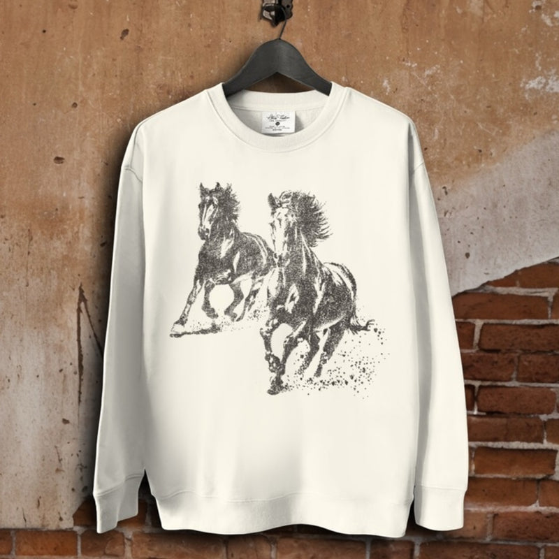 Running Horses Crewneck