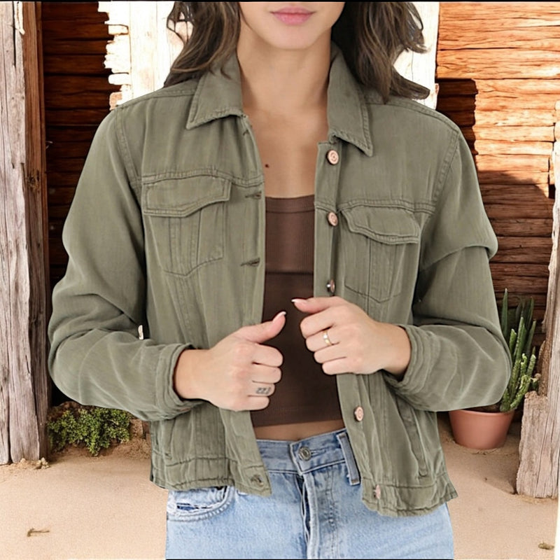 Classic Collared Jacket OLIVE