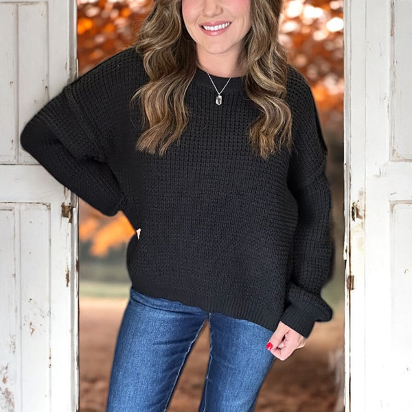 Harvest Knit Sweater BLACK