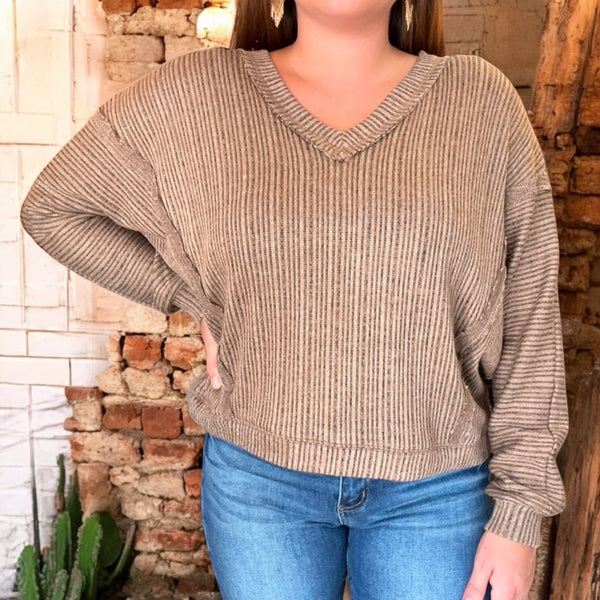 Far Too Good V Neck Sweater