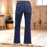 Risen Tummy Control Cropped Bootcut Jeans
