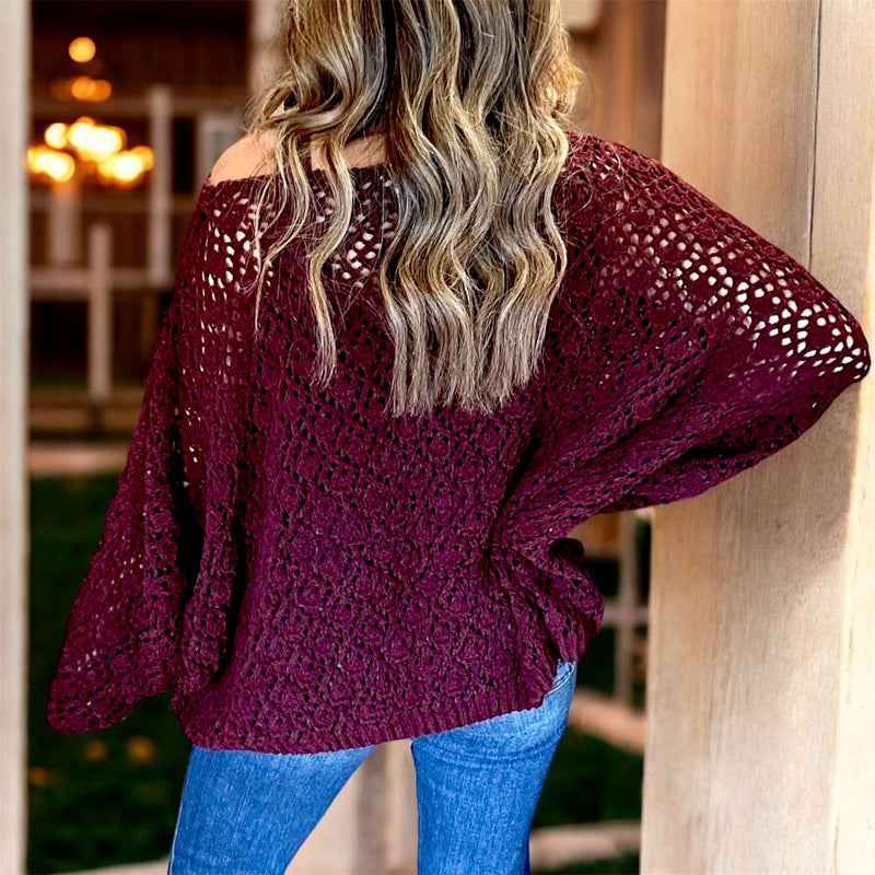 Cabin Season Sweater BERRY