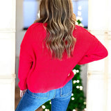 Holly Ridge Waffle Knit RED