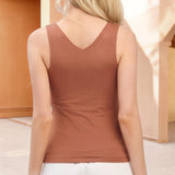 Double Layer V Neck Tank NUTSHELL