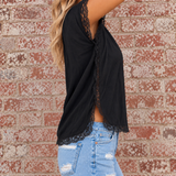 Holiday Social Lace Top BLACK