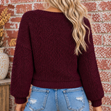 Comfort Knit Cardigan PLUM