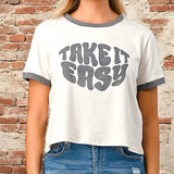 Take It Easy Ringer Tee