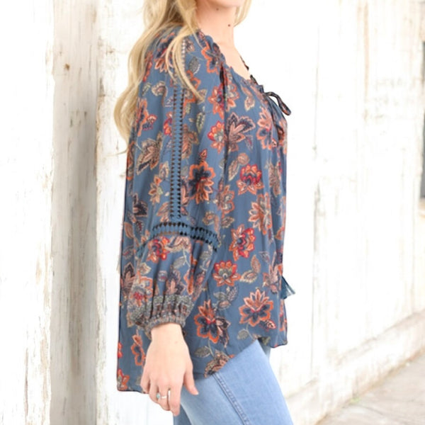 Bohemian Blues Top