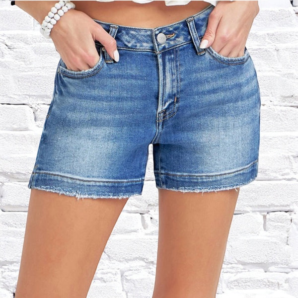 Low Rise Side Slit Shorts DARK