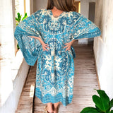Gypsy Sky Kimono AQUA One Size