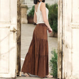 Mineral Washed Flowy Flares MOCHA
