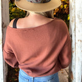 Off Shoulder Sweater RUST