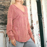 Sweetest Thing Mineral Washed Tunic RASPBERRY