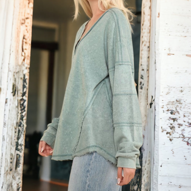 Sweetest Thing Mineral Washed Tunic SAGE