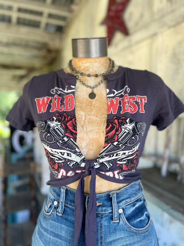 Wild West Cut Out Cropped Tee