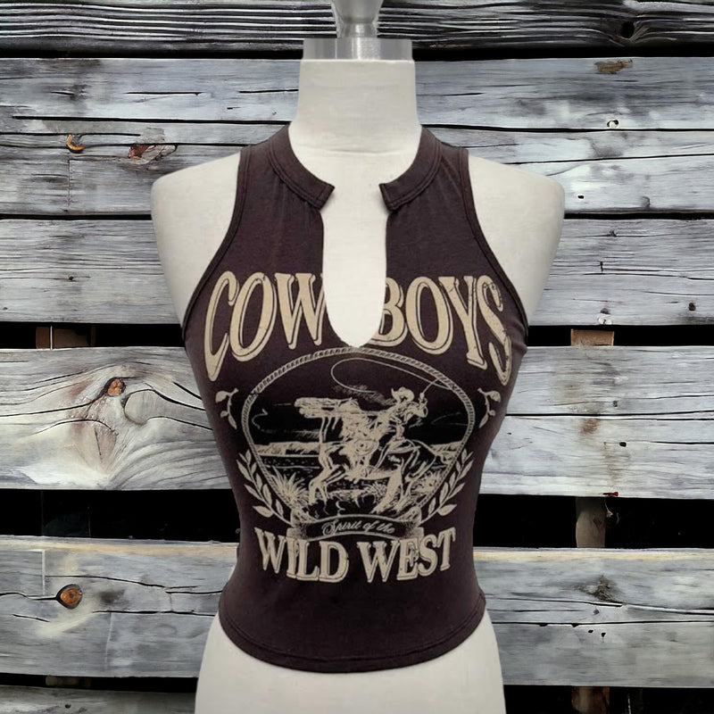 Spirit of the Wild West Tank BROWN